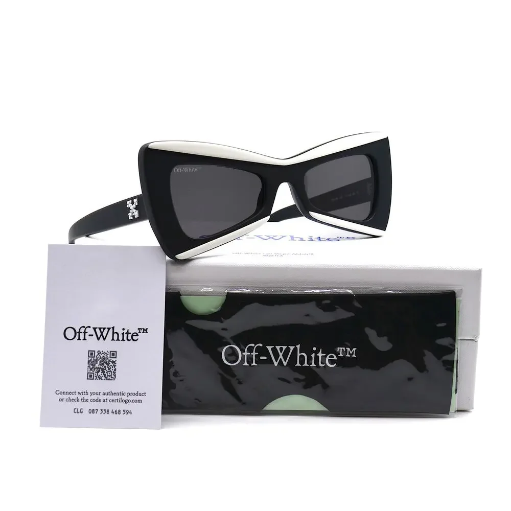 NEW! OFF-WHITE NASHVILLE OER1070 1007 BLACK/WHITE GREY AUTHENTIC SUNGLAS…